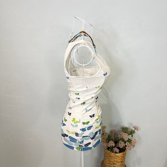 Cute Y2K vintage American Eagle white butterfly tank top - Picture 3 of 8